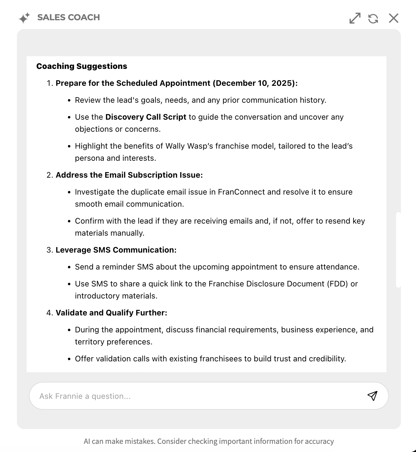 Sales Coach AI agent